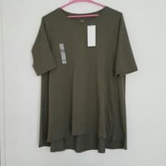 mimi様専用！【新品】UNIQLO　コットンモダールロングTのサムネイル