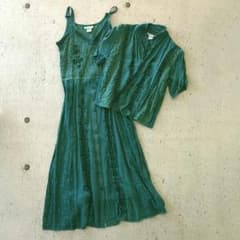 ★VINTAGE★80年代★セットアップ★インドレーヨンワンピース★古着★288のサムネイル