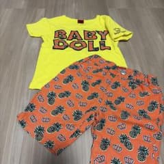 BABY DOLL パイナップルセット 半袖Tシャツ&ズボン綿100%のサムネイル