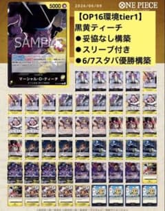 6/5優勝構築【妥協無し】【OP16環境tier1】 スリーブ付き黒黄ティーチ3