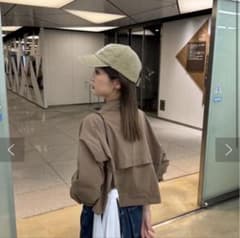 Kastane BIG カフスクロップドシャツ ブラウン フリーサイズのサムネイル