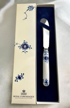 【未使用】稀少ロイヤルコペンハーゲン　ブルーフルーテッド★バターナイフ 未使用】稀少ロイヤルコペンハーゲン ブルーフルーテッド☆バター