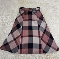 美品 BLUE LABEL CRESTBRIDGE チェックフレアスカート 36