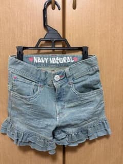 NAVY NATURAL デニムショートパンツ 150cmのサムネイル