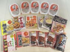 食品詰め合わせ17点セット【めんつゆ、国産米ご飯、カレー、みそ汁、丼の素など】のサムネイル