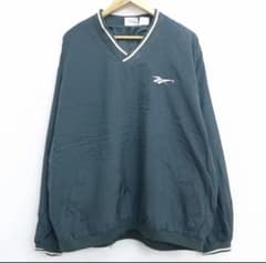 90年代Reebokナイロンプルオーバー　XLサイズ  グリーンのサムネイル