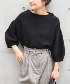 新品タグ付き ストレッチウールボリュームスリーブプルオーバーのサムネイル