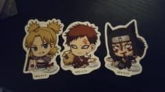 NARUTO 스티커 3장 세트 테마리 가애라 칸크로우