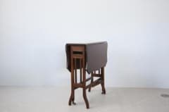 英国アンティーク木製ゲートレッグテーブル/ダイニング机/バタフライ