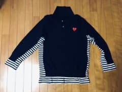 COMME des GARCONSボーダーシャツxニットセーターのサムネイル