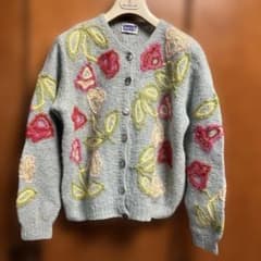 クラフト　ヒロ　カーディガン　セーター　未着用 クラフトヒロ 鎌倉本店 ハンドメイド刺繍ニット カーディガン 上質