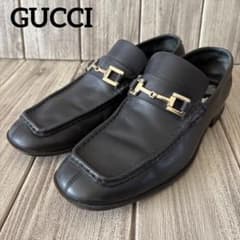 GUCCI グッチ ホースビットローファー 41E 26.0-26.5 黒レザー - メルカリ