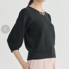 新品☆ANAYI和紙かのこパフスリーブプルオーバー/セオリー、23区、ロペ ANAYI アナイ 和紙かのこパフスリーブ プルオーバー サマーニット