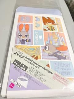 Zootopia 패딩 봉투 A6 2장들이