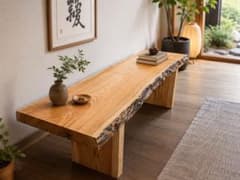木こり屋】ケヤキ 一枚板 無垢材 天板 テーブル カウンター No.44