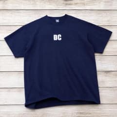 DC SHOES Tシャツ ネイビー ワンポイント ロゴ スケートXL 古着のサムネイル