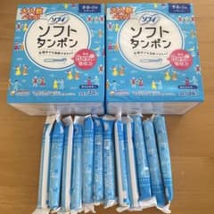 ソフティ ソフトタンポン 大入数パック×2 （未開封） とバラ12個　合計80個のサムネイル