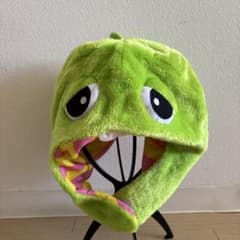 ガチャピン　 恐竜　被り物 帽子 グリーンのサムネイル