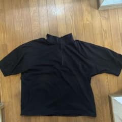 ハーフジップ Tシャツ ブラック XLのサムネイル