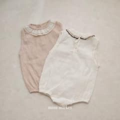 mimi market フリル ロンパース クリーム　Mのサムネイル