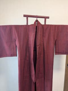 着物 ストライプ柄 赤茶系のサムネイル