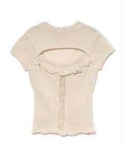 andmary Fleur frill knit tops ivolyのサムネイル