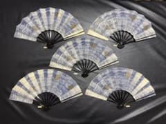 扇子　29cm 5枚組　小石流し　新品箱替え　舞扇子　舞踊　大衆演劇　着物　和装 扇子 29cm 5枚組 小石流し 新品箱替え 舞扇子 舞踊 大衆演劇 着物 和装