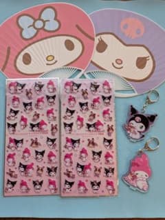 マイメロ クロミ 宇佐美 うちわ アクリルキーホルダー シールセット