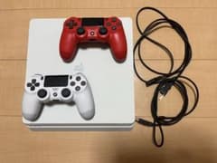 PS4 CUH-2200B 1TB ホワイト コントローラー2個付きのサムネイル