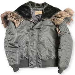 AVIREX バックロゴ N-2B エコファーモデル フライトジャケット L