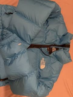 THE NORTH FACE ダウンジャケット ヌゥプシ ライトブルー - メルカリ