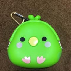 ことり隊 がま口 緑 水色のサムネイル