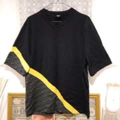 連休キャンペーン　FENDI ズッカ柄 斜め切り替え Tシャツのサムネイル