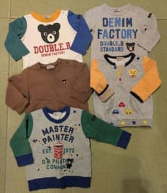 DOUBLE.B ダブルビー 長袖Tシャツ 5点セット 80cmのサムネイル