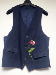 モ*カ様 【最高級】✨️ポールスミスコレクション ✨️花刺繍 リネンジレ ベスト m19008659906_1.jpg?1768652493