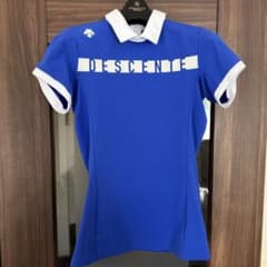 美品】デサントゴルフ レディースポロシャツ M ブルー ロゴ - メルカリ