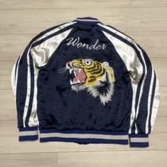 Wonder スカジャン 虎刺繍 ネイビー - メルカリ