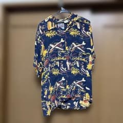 AVANTI SILK アロハシャツ ネイビー Mのサムネイル