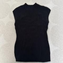 GRL ノースリーブ リブニット ブラック M