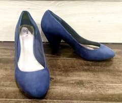 ZARA ヒール パンプス ネイビー 数回使用のみ状態良好のサムネイル