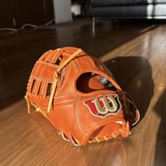 Wilson 硬式グローブ 外野　左 オレンジ 未使用のサムネイル