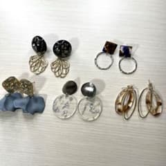 ⑤未使用 ハンドメイドピアス まとめ売り - メルカリ