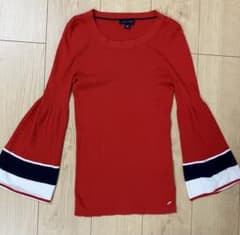 TOMMY HILFIGER 薄手リブニット レッド XSのサムネイル