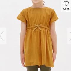 【値下げ】GU GIRLSサイドスリットチュニック(半袖)  130のサムネイル