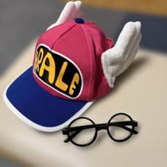 アラレちゃん キッズ キャップ メガネセット 帽子　コスプレのサムネイル