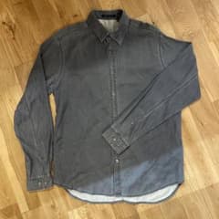 theory デニムシャツ ブラック 黒 40のサムネイル