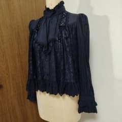 【美品】 アリスアンドザパイレーツ 蒼き蕾の乱舞オーバーブラウス ネイビー 美品】 アリスアンドザパイレーツ 蒼き蕾の乱舞オーバーブラウス