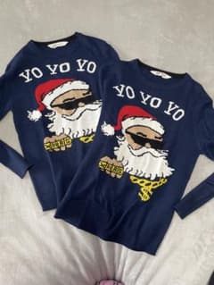 H&M サンタグラフィックセーター US 10-12Yのサムネイル