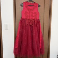 子供　レッド刺繍ドレス　160のサムネイル