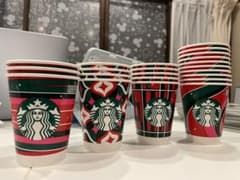 【新品未使用】スターバックス　ホリデー　紙コップ　22個セット　ショートサイズのサムネイル